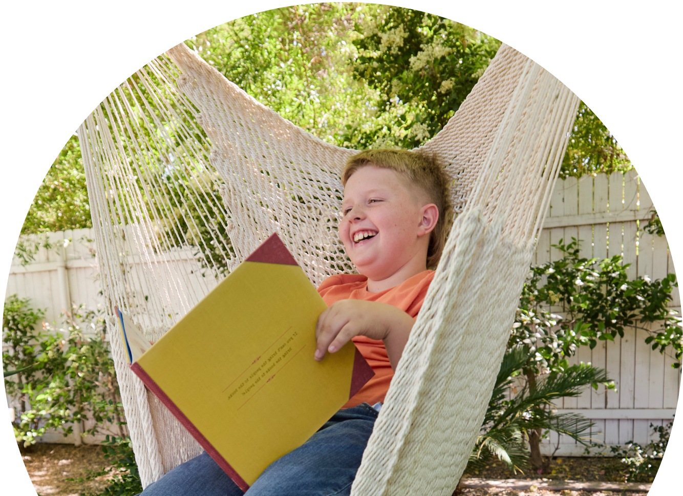 Student reading a book