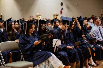 Students at their graduation