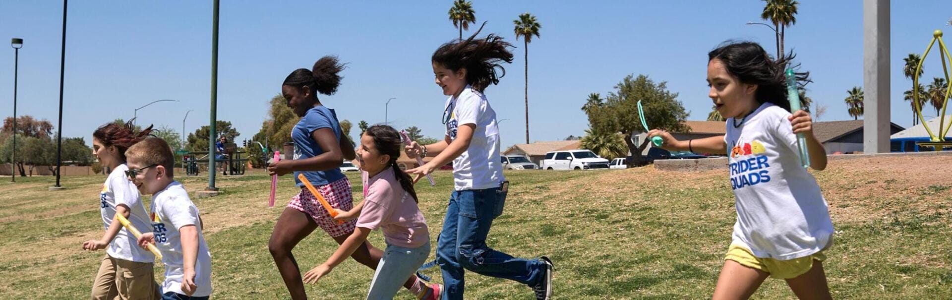 Students running